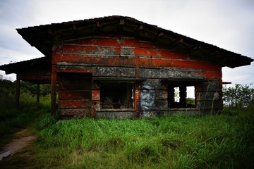 Obraz premium Beautiful painting on the old house and residence of the Khmer king