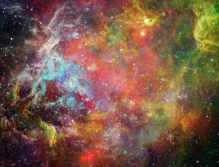 Galactic Space. Colorful stars in Universe