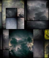 Dark clouds. Modern abstract art