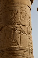 Hieroglyphs at an egyptian temple