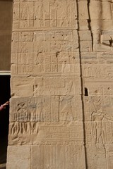 Hieroglyphics at egyptian temple