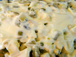 salad isolated on black background