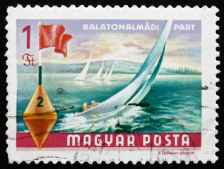 Postage stamp Hungary 1968 Sailboats at Almadi, Lake Balaton