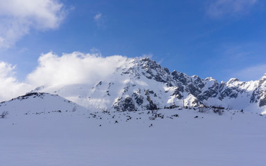 Obraz premium Kozi Wierch peak in winter scenery. Tatry.