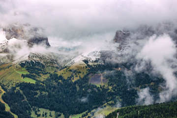 overcast day Dolomites mountains