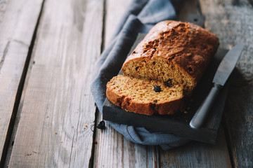 Homemade Beetroot Vegetable cake with Nuts and Raisins