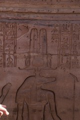 hieroglyphs in karnak temple egypt