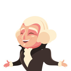 president george washington on white background