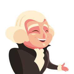 president george washington on white background