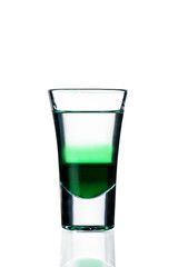 alcoholic cocktail in a glass on a white background