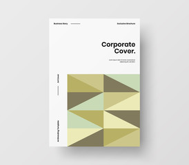 Amazing business presentation vector A4 vertical orientation front page mock up. Modern corporate report cover abstract geometric illustration design layout. Company identity brochure template.
