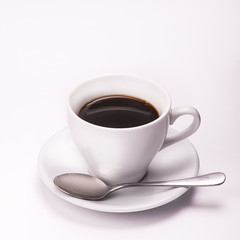 coffee drink in a white cup