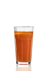 glass of beer on a white background