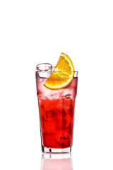 cocktail with citrus and ice