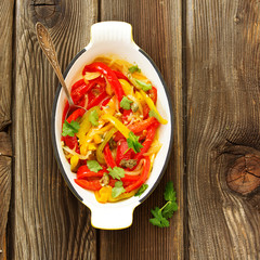 Baked bell peppers with capers