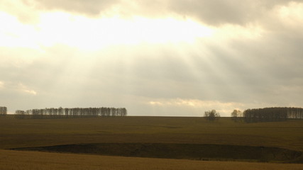 sunset over the city