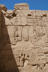 hieroglyphics on egyptian temple wall