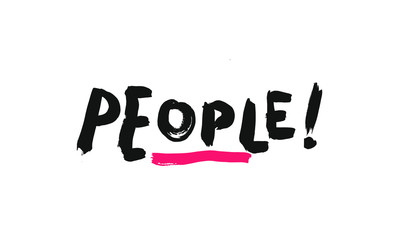 People lettering