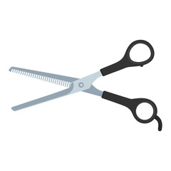 Scissor for haircut. Barber scissors. Abstract concept, icon. Vector illustration on white background.