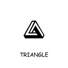 Triangle flat vector icon