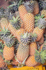 pineapples at the market