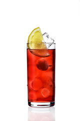 cocktail with citrus and ice