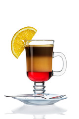 coffee drink in a glass cup