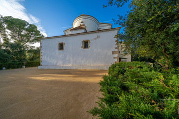 hermitage of santa cristina , in lloret de mar, costa brava, girona , old religious building, church 