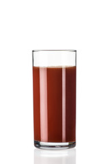 fruit juice on a white background