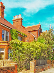 Ancient houses in Canterbury in Kent of England. Canterbury is a cathedral city. It is under the...