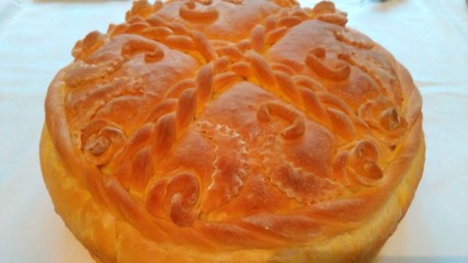 bread with holiday decoration