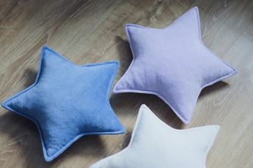 decorative plush star shaped pillows for the interior