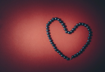 heart on black background