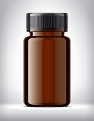 Bottle for pills on background. 