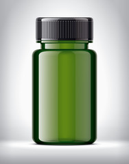 Bottle for pills on background. 