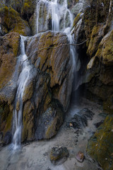Pause longue d'une cascade à Roquefort-les-Cascades, Ariège, Occitanie