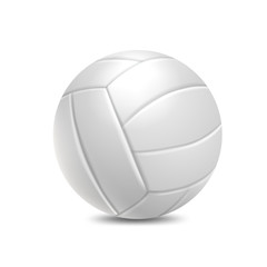 White sports volleyball ball, vector.