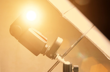 studio flash and photo umbrella
