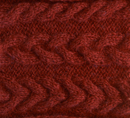 red burgundy color background of soft, fleecy cloth. Texture of nappy textile