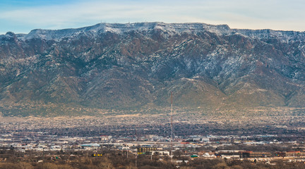 Sandia Mountains Winter in Albuquerque