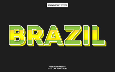 Brazil flag editable text effect
