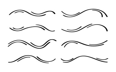 Hand drawn collection of curly swishes, swashes, swoops. Calligraphy swirl. Highlight text elements - obrazy, fototapety, plakaty