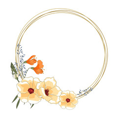 Floral frame, wedding invitation, floral wedding frame.