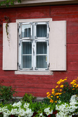 traditional wooden house with window