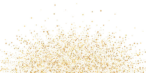 Gold stars luxury sparkling confetti. Scattered sm