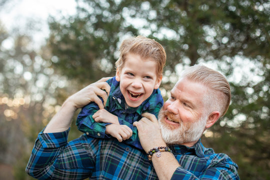 Father or Grandfather with Son or Grandson with Disabilities