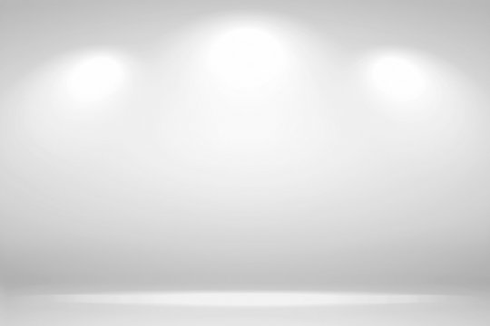 Spotlights Scene. Abstract white background empty room studio background and display your product with spot lights