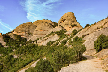 Fototapeta na wymiar Sant Geroni height more than a kilometer, mountain Catalonia, near the Monastery of Monseratt
