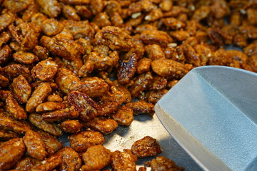 Honey roasted candied pecan nuts in bulk