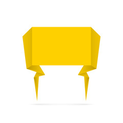 Design Quote speech bubble paper origami for message isolated on white background. shapes graphic textbox quotation mark for comment dialogue app template with author signature. Quote bubble frame.